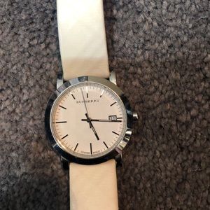 White Burberry watch